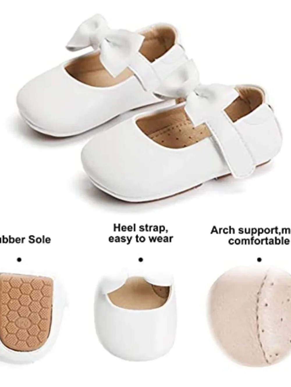 Soft Sole Baby Walking Shoes Closed Toe Mocc Hook & Loop Crib Shoes